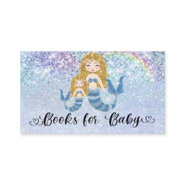 Mermaids Under the Sea Blond Blue Books for Baby Enclosure Card