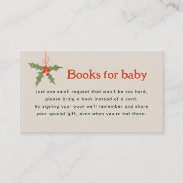 Merry Little Baby Shower Book Request Card