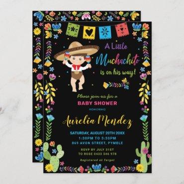 Mexican Baby Muchachito Fiesta Shower Invitation