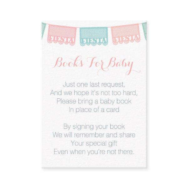 Mexican Fiesta Baby Shower Bring A Book Enclosure Card