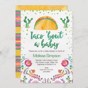 Mexican Taco Bout A Baby Shower Invitation