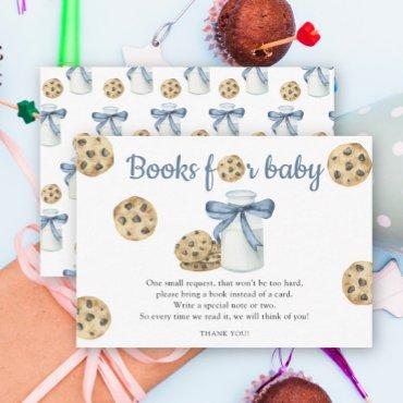 Milk and cookies and bow books for baby enclosure card