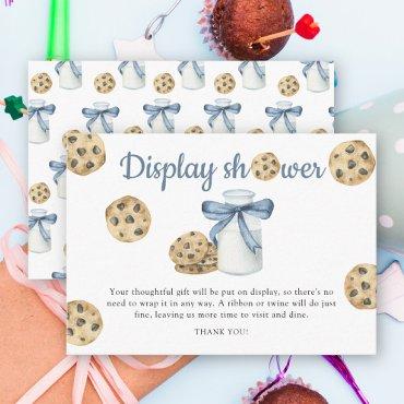 Milk & cookies baby shower - display shower enclosure card
