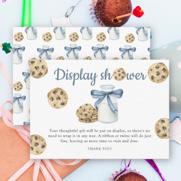 Milk & cookies baby shower - display shower enclosure card