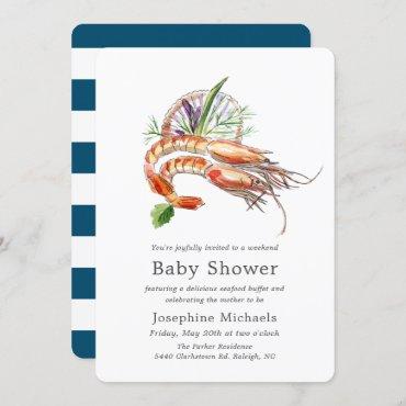 Minimal Crawfish Boil Baby Shower | Ocean Stripes