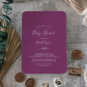 Minimal Leaf | Berry Purple