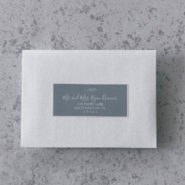 Minimal Leaf | Blue Wedding Guest Address Labels