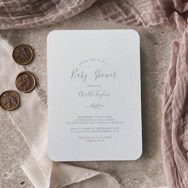 Minimal Leaf | Dusty Purple