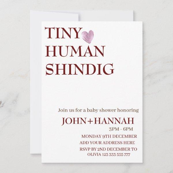 Minimal Tiny Human Shindig Funny Co-ed