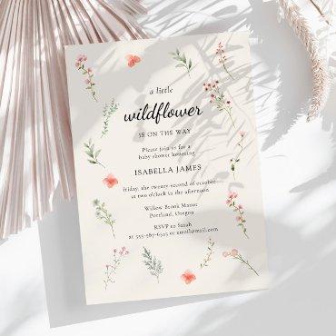 Minimal Wildflower Beige Boho Floral