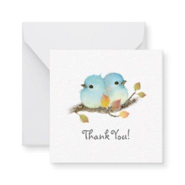 Minimalist Bluebirds Thank You Note cards