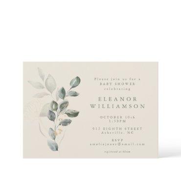 Minimalist Rustic Gold Greenery