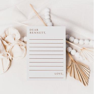Minimalist Script Time Capsule Baby Shower Cards