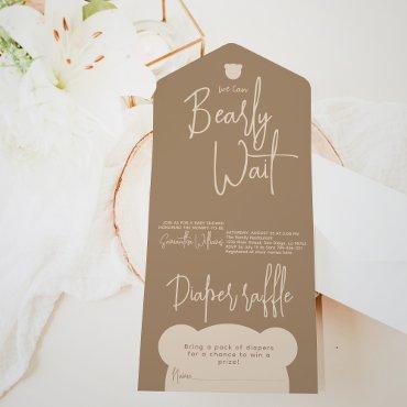 Minimalist simple modern little bear Baby Shower  All In One