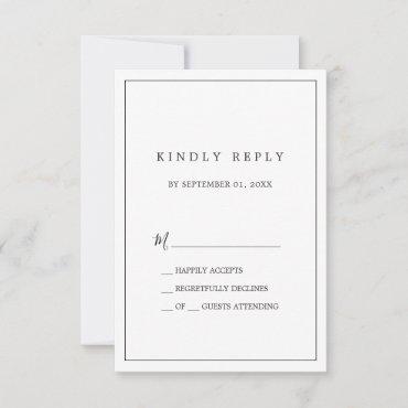 Minimalist Typography Simple RSVP Card