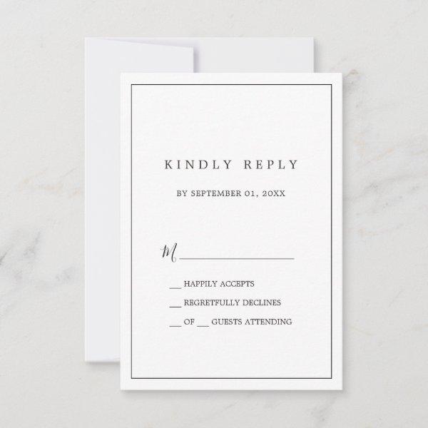 Minimalist Typography Simple RSVP Card