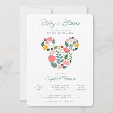 Minnie Mouse | baby in Bloom Baby Shower Invitation