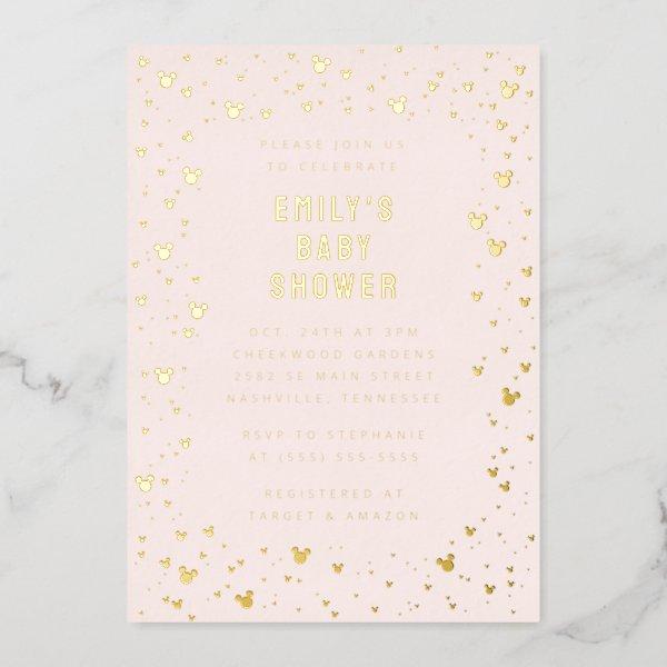 Minnie Mouse Gold Confetti Girl Baby Shower Foil