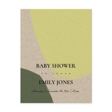 MODERN ABSTRACT LIME GREEN KRAFT  POSTCARD