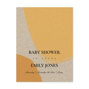 MODERN ABSTRACT SOFT ORANGE RUST KRAFT  POSTCARD