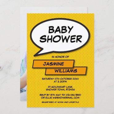 Modern Baby Shower Fun Photo Gender Neutral