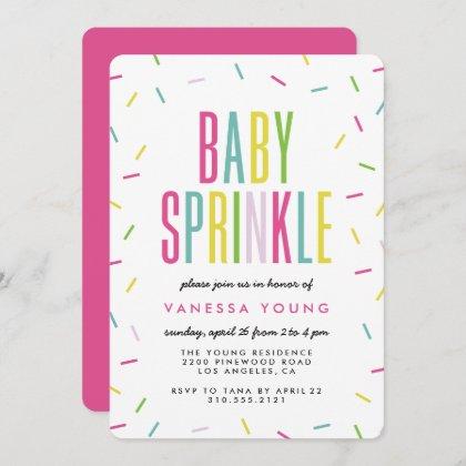 Modern Baby Sprinkle Shower Invitations