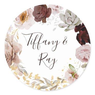 Modern Blush Floral | Wedding Envelope Seals