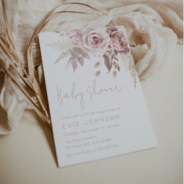 Modern Boho Dusty Rose & Blush Floral