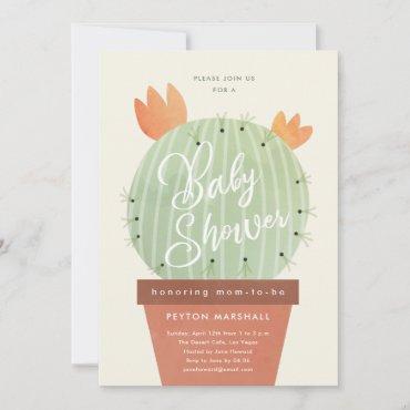 Modern Cactus Baby Shower Invitation