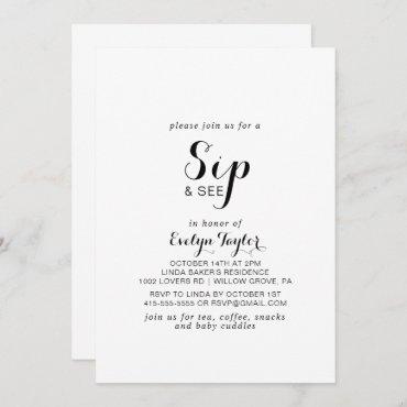 Modern Calligraphy Formal Sip and See