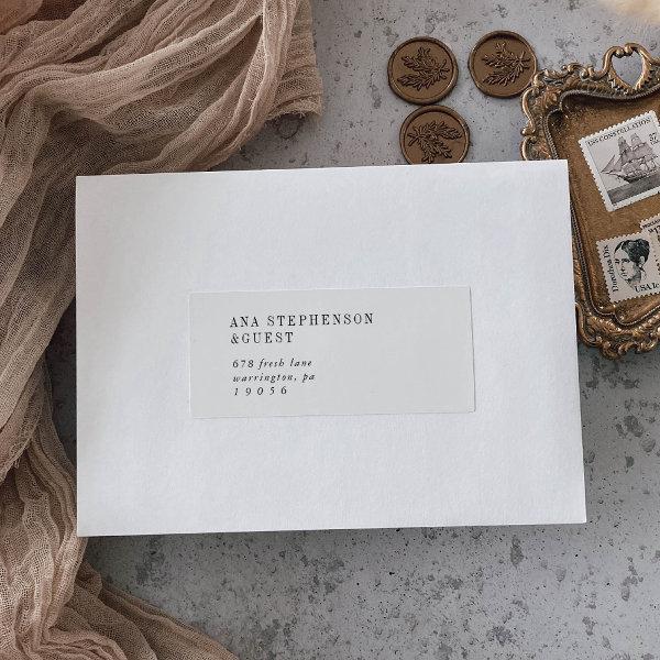 Modern Chic Black and White Guest Address Labels