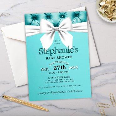 Modern Chic Bow Aqua Blue Tiffany