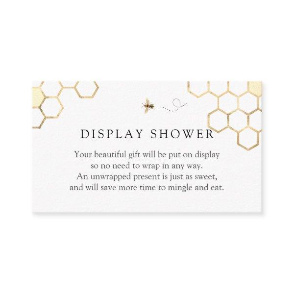 Modern Golden Bee Display Shower Enclosure Card