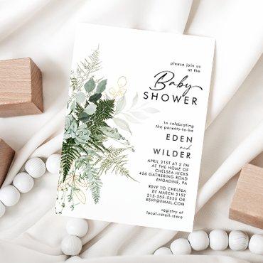 Modern Greenery and Gold Couples