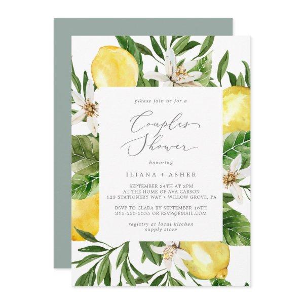 Modern Lemon Garden Couples Shower