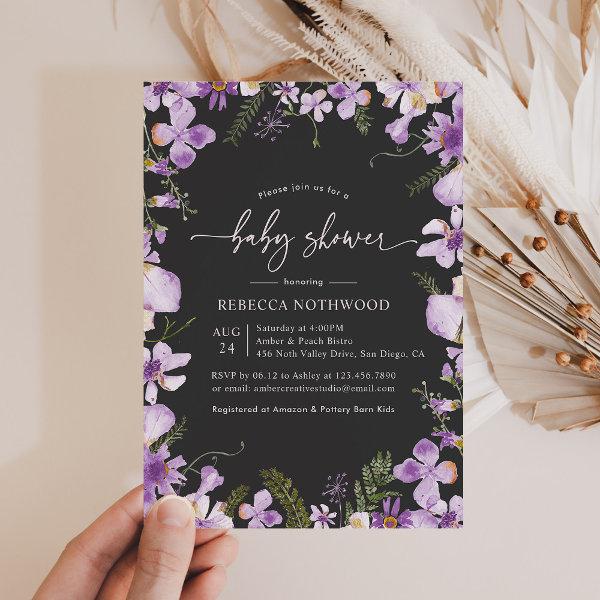 Modern Minimal Lilac Floral