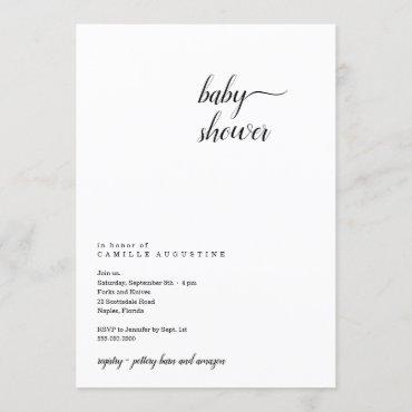 Modern & Minimalist Baby Shower Invitation