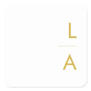 Modern Minimalist Gold Monogram Envelope Seals