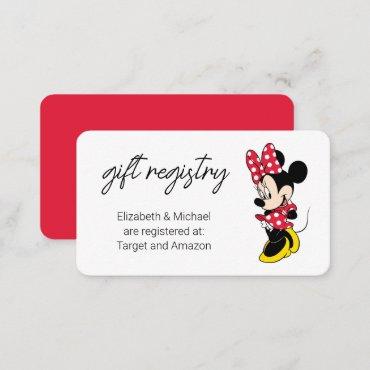 Modern Minnie Mouse |  Baby Shower Gift Registry Enclosure Card