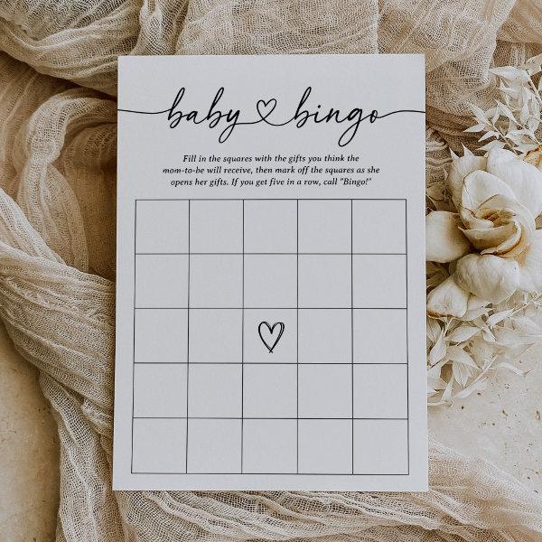 Modern Script Baby Bingo Baby Shower Game