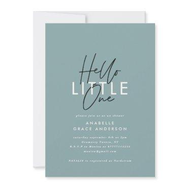 Modern script typography hello little one