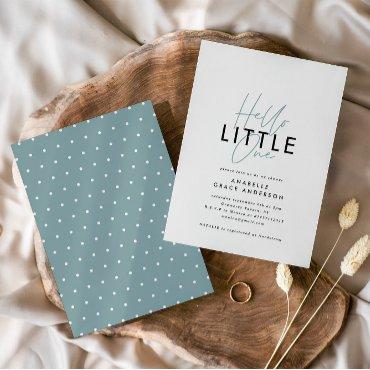 Modern script typography hello little one