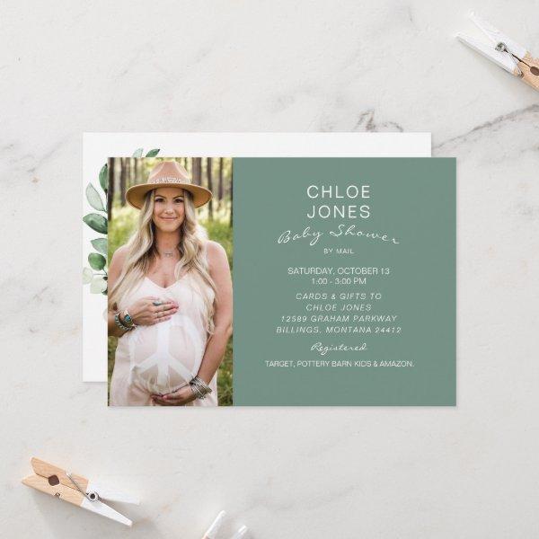 Modern Simple Baby Shower by Mail Photo Sage