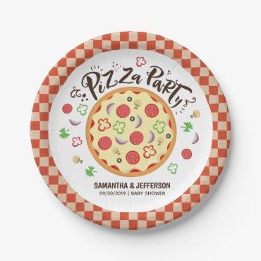 Modern Style Pizza Party Paper Plates
