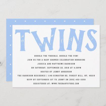 Modern Typography Twin Boys
