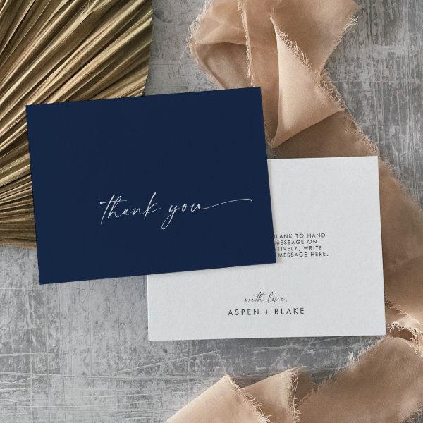 Modern Watercolor Coordinate | Blue Thank You Card