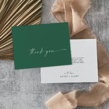 Modern Watercolor Coordinate | Green Thank You Card