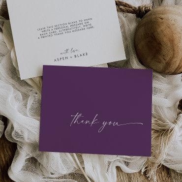Modern Watercolor Coordinate | Purple Thank You Card