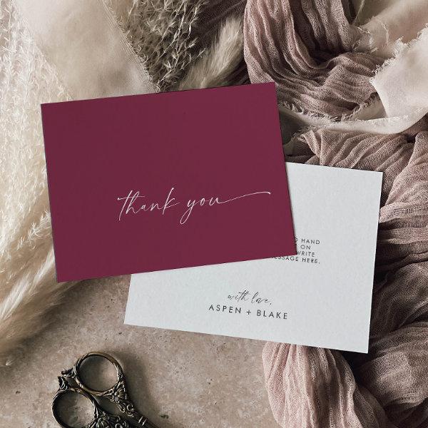 Modern Watercolor Coordinate | Red Thank You Card