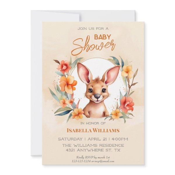 Modern Watercolor Kangaroo